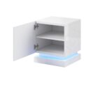 Bedside Tables Qiu Wooden White 2 Pieces 46x41.5x53cm - Image 2