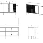 4D ABI chest of drawers 200x45x88 matt black