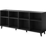 FARO chest of drawers 200x42x82 matte black + oak craft