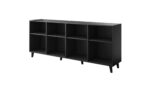 FARO chest of drawers 200x42x82 matte black + oak craft