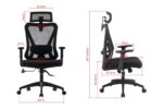 Activejet T5 ergonomic office chair black - Image 19
