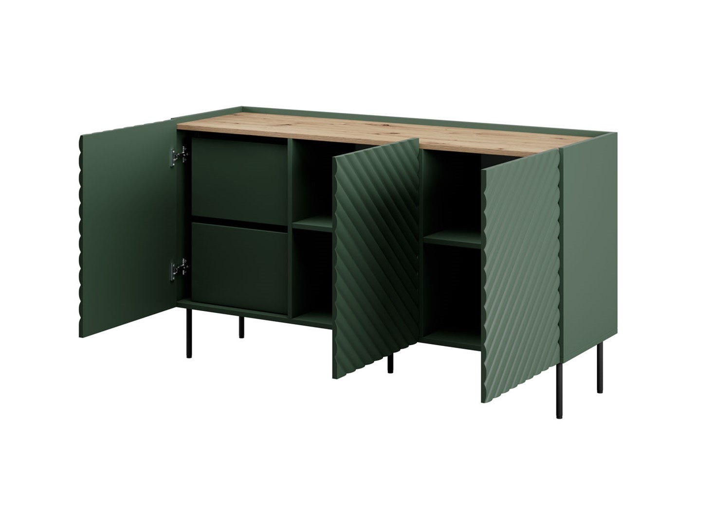3D2SZ ONDA chest of drawers 150x45xH85 green - Image 1