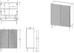 Sideboard Wooden Green 98x45x127cm - Image 3