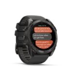 Garmin Fenix 8 Stainless Steel 51mm Waterproof Smartwatch with Heart Rate Monitor (Sapphire, Carbon Grey Dlc With Black/Pebble Grey Silicone Band) - Image 5