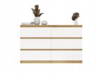 M6 MALWA CHEST OF DRAWERS 120 CM 6 DRAWERS OAK ARTISAN/WHITE - Image 3