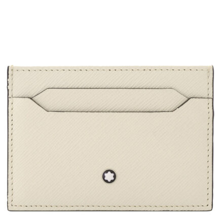 Montblanc Sartorial 130838 Unisex Δερμάτινη Θήκη Καρτών 5 Θέσεων Saffiano – Ιβουάρ