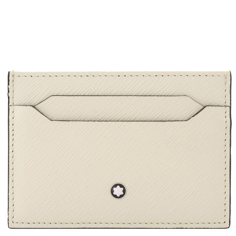 Montblanc Montblanc Sartorial 130838 Unisex Δερμάτινη Θήκη Καρτών 5 Θέσεων Saffiano – Ιβουάρ - Image 1