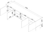 Cama 4D RTV cabinet PALAZZO BIS 201x40x60 black matt - Image 3