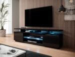 RTV cabinet EVA 180x40x56 black glossy