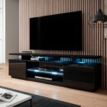 RTV cabinet EVA 180x40x56 black glossy