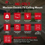 Maclean Energy MC-176 T Βάση Τηλεόρασης Οροφής έως 86" και 55kg Μαύρο - Image 8