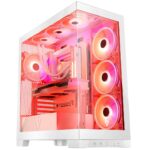 Modecom Volcano Space Apex ARGB Gaming Midi Tower Computer Case with Side Window White - Image 3