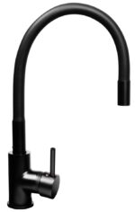 Black sink set with flexi faucet - MAIDSINKS BALI sink (62x44) 1B1D black + Flessi Black Edition faucet - Image 3