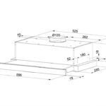 Telescopic hood MAAN Corona G 60 315 m3/h  White