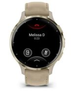 Garmin Venu 3S Stainless Steel 41mm Waterproof Smartwatch with Heart Rate Monitor (Soft Gold Stainless Steel Bezel with French Gray Case and Leather Band) - Image 5