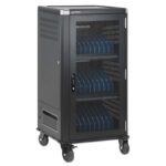 Manhattan Laptop Charging Cabinet Trolley/Cart via USB-C 65W 16  30-bay  Suitable for USB-C laptops (to 16 )  iPads  MacBooks  Chromebooks  other USB-C devices  Bays 395x32.5x290mm  USB-C charging cables included Cabinet  UK & EU - Image 4
