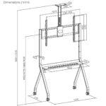 Maclean Energy MC-114 W TV Mount Floor up to 100" and 10kg White - Image 7