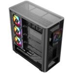 Modecom Volcano AQ500 Gaming Midi Tower Computer Case with Side Window and ARGB Lighting Black - Image 6