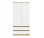 Malwa Ss-90 Δίφυλλη Ντουλάπα Craftsman Oak/white 90x50x180cm - Image 4