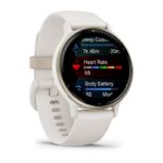Garmin Vivoactive 5 Aluminium 42mm Waterproof Smartwatch with Heart Rate Monitor (Ivory) - Image 2