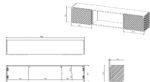 TV Stand Matte Black M183xD35xH37cm - Image 3