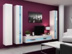 TV Stand Vigo New with LED Lighting White White Gloss L180xD30xH40cm - Image 6