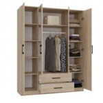 Four Door Wardrobe Romana 160 Son with Mirror Son 160x52x205cm - Image 4
