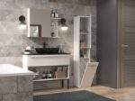 Bathroom cabinet NEL III 31x30x174 cm  matt white - Image 5