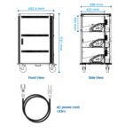 Ewent Floor Rack Cabinet Black EW1701 - Image 8