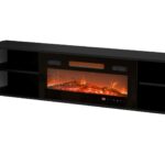 TV Stand Matte Black M183xD35xH37cm