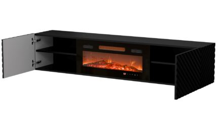 TV Stand Matte Black M183xD35xH37cm