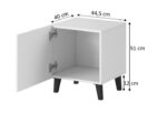 Bedside Tables Wooden White 2 Pieces 45x40x51cm - Image 4
