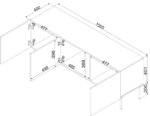 RTV cabinet SIENA 150.5x40x60 black matt - Image 3