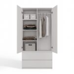Double Door Wardrobe White - Image 5