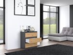 Topeshop M3 ANTRACYT/ARTISAN chest of drawers - Image 2