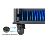 Manhattan Laptop Charging Cabinet Desktop via AC Adapter (EU) 20-bay  Install device's AC Adapter (power cables) into unit  Suitable for ALL laptops (to 16 )  iPads  MacBooks  Chromebooks  other portable devices  Bays 380x30x280mm  Cart  Lockable - Image 9