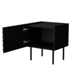Bedside Tables Lucca Wooden Black 2 Pieces 47x40x52cm - Image 2