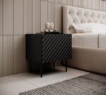 ONDA bedside table 2 pcs. 50x40x54 black - Image 3