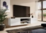 RTV cabinet SLIDE 200K 200x40x37 cm all glossy white - Image 3