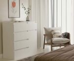MALWA 1D5S WHITE CHEST OF DRAWERS - Image 5