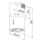 MAAN ELBA WPB 731 COPPER GLOSS HOOD