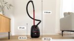 Bosch BGB41POW1 Ηλεκτρική Σκούπα 850W με Σακούλα 4lt Μαύρη - Image 5