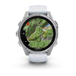 Garmin Fenix 8 Stainless Steel 43mm Waterproof Smartwatch with Heart Rate Monitor (Silver with Whitestone Silicone Band) - Image 11