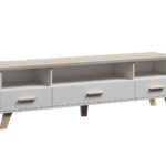 Cama RTV stand LOTTA 180cm white + sonoma oak