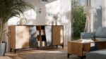 Cama 4D chest of drawers OVO 180x38xH83 oak/concrete - Image 2