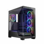 Modecom Volcano Stellar ARGB 5F Gaming Midi Tower Computer Case with Side Window Black - Image 13