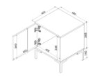 Bedside Tables Wooden with Metal Legs Black 2 Pieces 44x40x52.5cm - Image 4