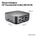 HP Thunderbolt 4 Ultra 180W G6 Thunderbolt 4 Docking Station με HDMI/DisplayPort 4K PD Ethernet και σύνδεση 2 Οθονών Γκρι - Image 5