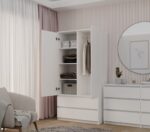 Double Door Wardrobe White - Image 7