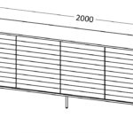 Cama 4D CORTINA chest of drawers 200x40x81 black/walnut